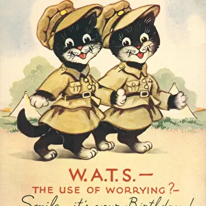 WW2 Birthday Card, W. A. T. S