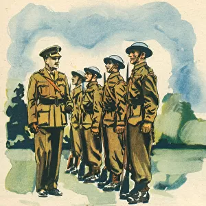 WW2 Home Guard At Attention