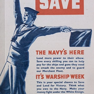 WW2 leaflet, Warship Week, The Signal Is Save