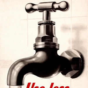 WW2 poster, Use less Water