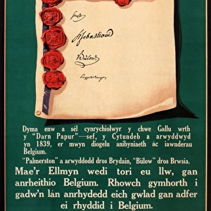 WWI Poster, The Scrap of Paper, Enlist Today (Welsh version)