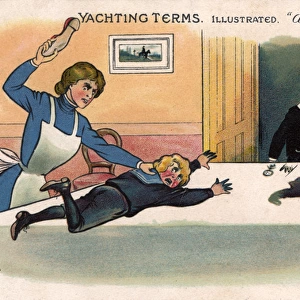 Yachting Terms Illustrated - A Spanker!"