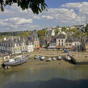 Harbour and town St Goustan Port d'Auray Brittany France