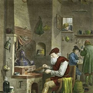 18th Century alchemist, artwork C013 / 9551