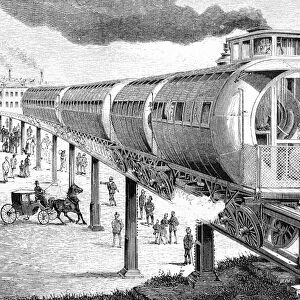 19th Century elevated railway, artwork C018 / 7087