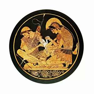 Achilles binding Patroclus wound