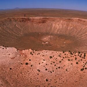 Aerial view of Meteor Crater, Arizona