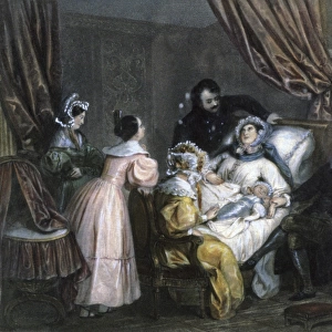 Childbirth, 19th century artwork