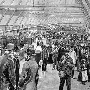 Ellis Island immigration hall, 1890s C017 / 6890