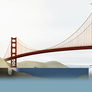 Golden Gate Bridge, artwork C016 / 7685