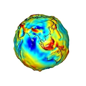 Gravity map of Earth C018 / 9376