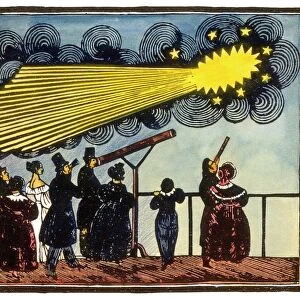 Halleys comet, 19th Century artwork