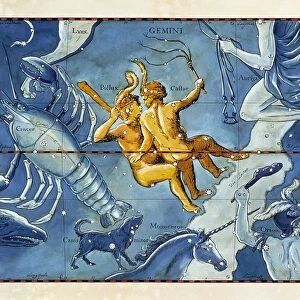 Historical artwork of the constellation of Gemini