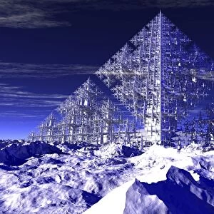 Ice pyramid fractal, artwork