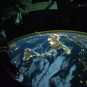 Italy at night, ISS image