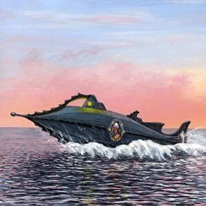 Jules Vernes Nautilus submarine, artwork