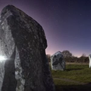 Kerzerho standing stones at night, France C016 / 3048