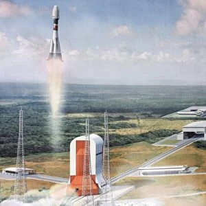 Launch pad model, Guiana Space Centre