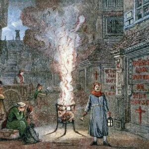 Medieval plague scene
