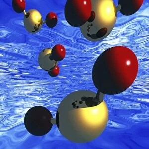 Molecules of water
