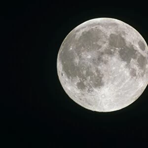 Full moon through amateur telescope