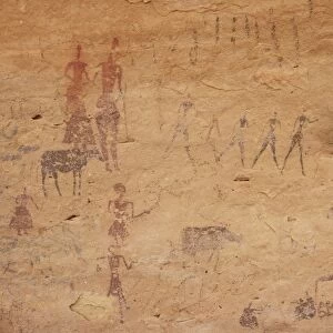 Pictograph of walking figures