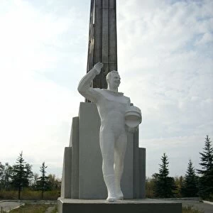 Soviet monument to Gagarins landing site