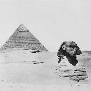 Sphinx and pyramid, Egypt, 1850s C016 / 4320