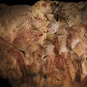 Stone-age cave paintings, Asturias, Spain