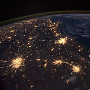 Texas at night, ISS image