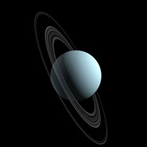 Uranus from space, artwork C017 / 7372