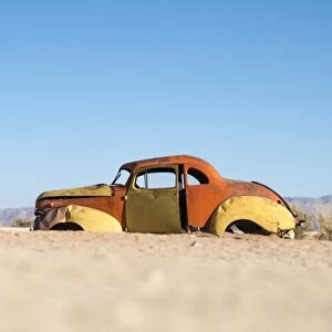 An abandoned car near the small town of Solitare, Namibia, Africa