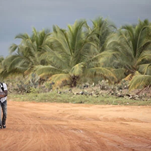 African road, Ouidah, Benin, West Africa, Africa