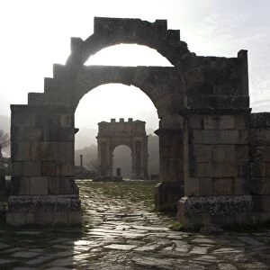 Arches at the northern end of the Forum, Djemila, UNESCO World Heritage Site