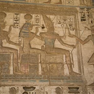 Bas-reliefs, Medinet Habu (Mortuary Temple of Ramses III), West Bank, Luxor, Thebes