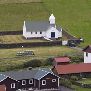 Church at Dalur, Sandoy, Faroe Islands (Faroes), Denmark, Europe
