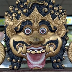 Close-up of the face of a demon at the Kraton or Sultans