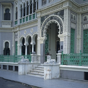 Entrance to the Valle Palace in Cienfuegos, UNESCO World Heritage Site