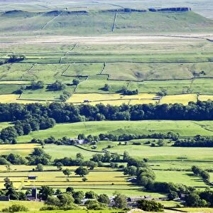 The Flat Topped Hill of Addleborough from Askrigg Moor Road, Wensleydale, Yorkshire Dales National Park, Yorkshire, England, United Kingdom, Europe