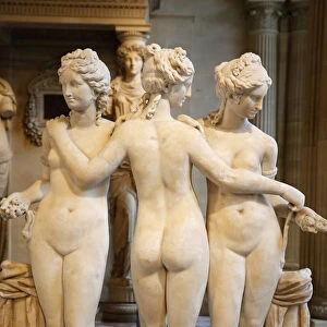 The Three Graces, dating from the second century AD, marble, Louvre Museum, Paris, France