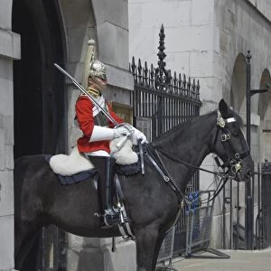 A Horse Guard in Whitehall, London, England, United Kingdom, Europe