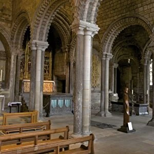 Interior of the 12th century Norman Romanesque Galilee Chapel, Durham Cathedral, County Durham, England, United Kingdom, Europe