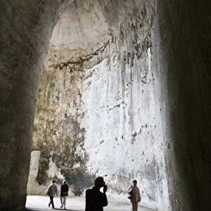 Interior of the Orecchio di Dionisio cavern, Neapolis, Siracusa, Sicily, Italy, Europe