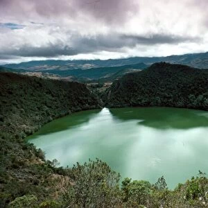 Lake Guatavita, basis of the El Dorado legend, Colombia, South America