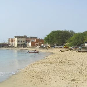 The main town of Sal Rei, Boa Vista, Cape Verde Islands, Africa