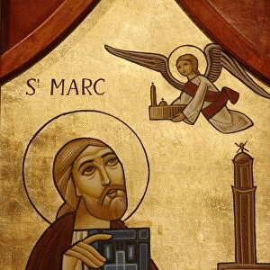 Orthodox Coptic icon of St. Mark, Chatenay-Malabry, Hauts de Seine, France, Europe