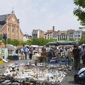 Place du Jeu de Balle flea market, Brussels, Belgium, Europe
