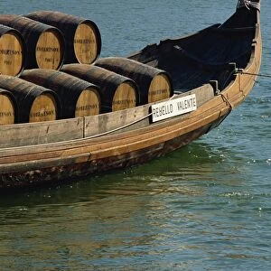 Port barrels, River Douro, Oporto, Portugal, Europe