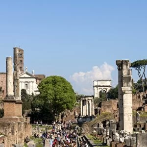 Roman Forum with Temple of Vesta, Arch of Titus, and Temple of Castor and Pollux