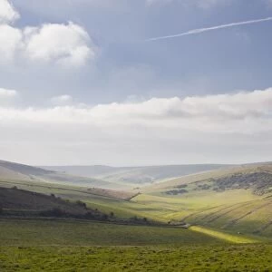 Stump Bottom and the rolling hills of the South Downs National Park near to Brighton, Sussex, England, United Kingdom, Europe